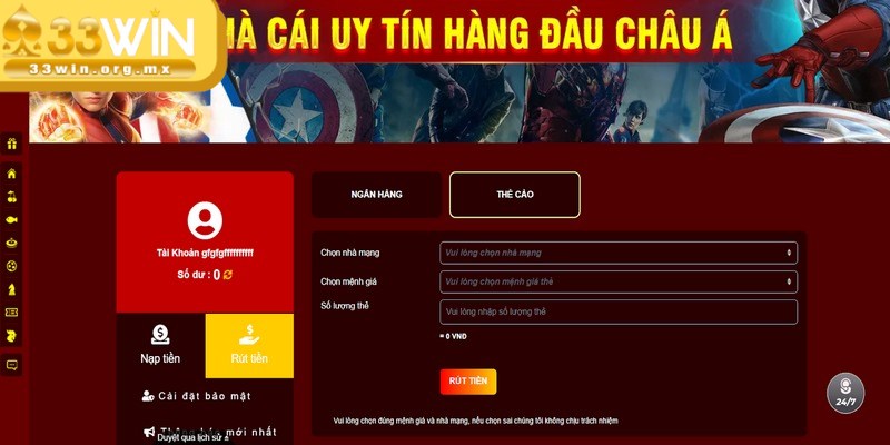Rút tiền 33WIN - Chỉ dẫn chi tiết quy trình chuẩn nhất 2 Tìm hiểu các phương thức rút tiền 33WIN phổ biến
